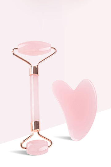 Pink Gua Sha Face Roller Facial Beauty Roller Skin Care Tools